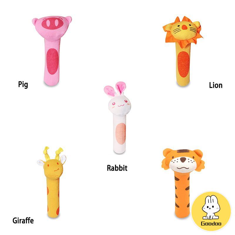 Mainan Bayi /Animal Rattle- Plushie Doll/ Mainan Bayi rattle stick / Mainan Tangan Bayi -Doo