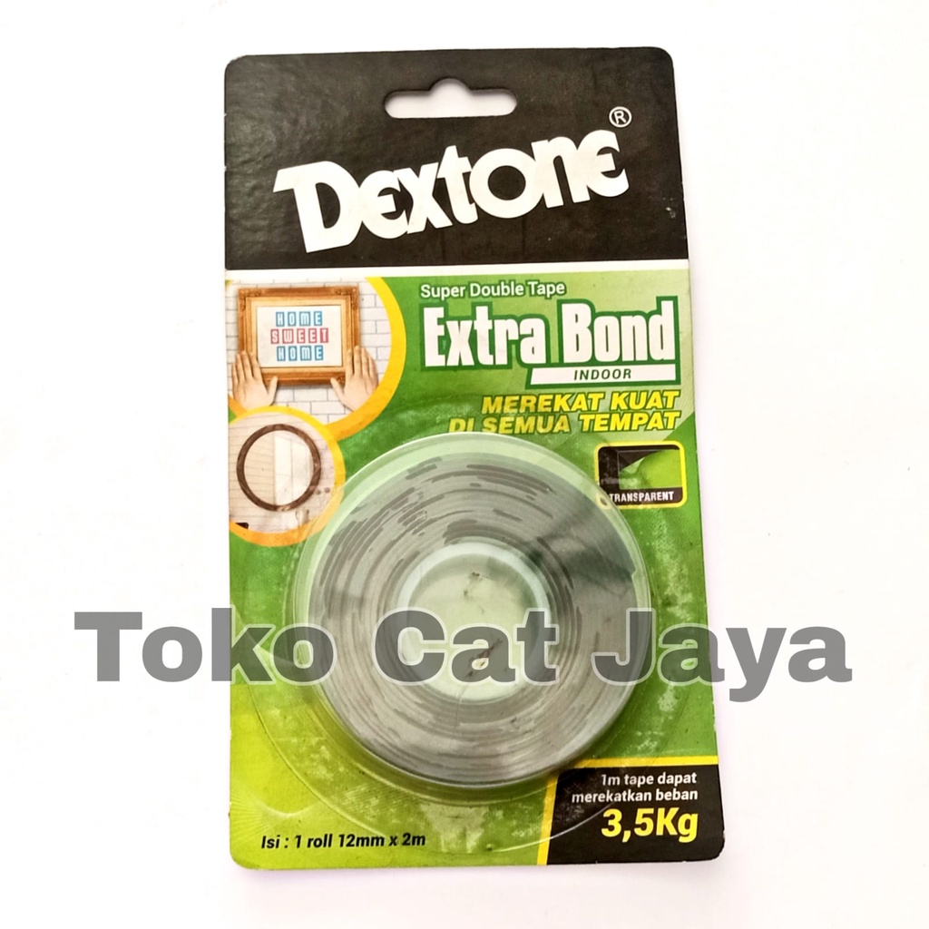 DEXTONE DOUBLE TAPE EXTRA BOND INDOOR 12mm X 2m TRASNPARAN