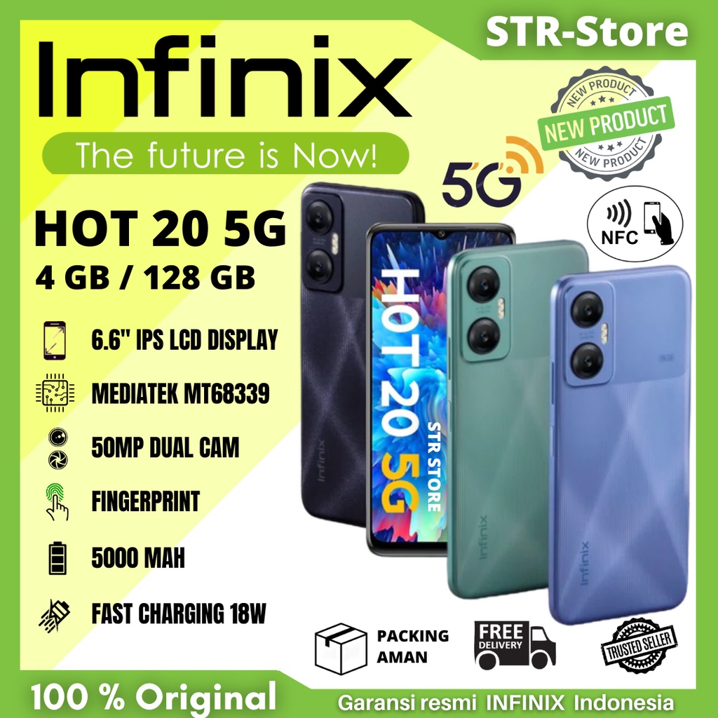 Jual INFINIX HOT 20 5G 4/128 GB INFINIX HOT 20 4/128 GB HOT 20 NFC ...