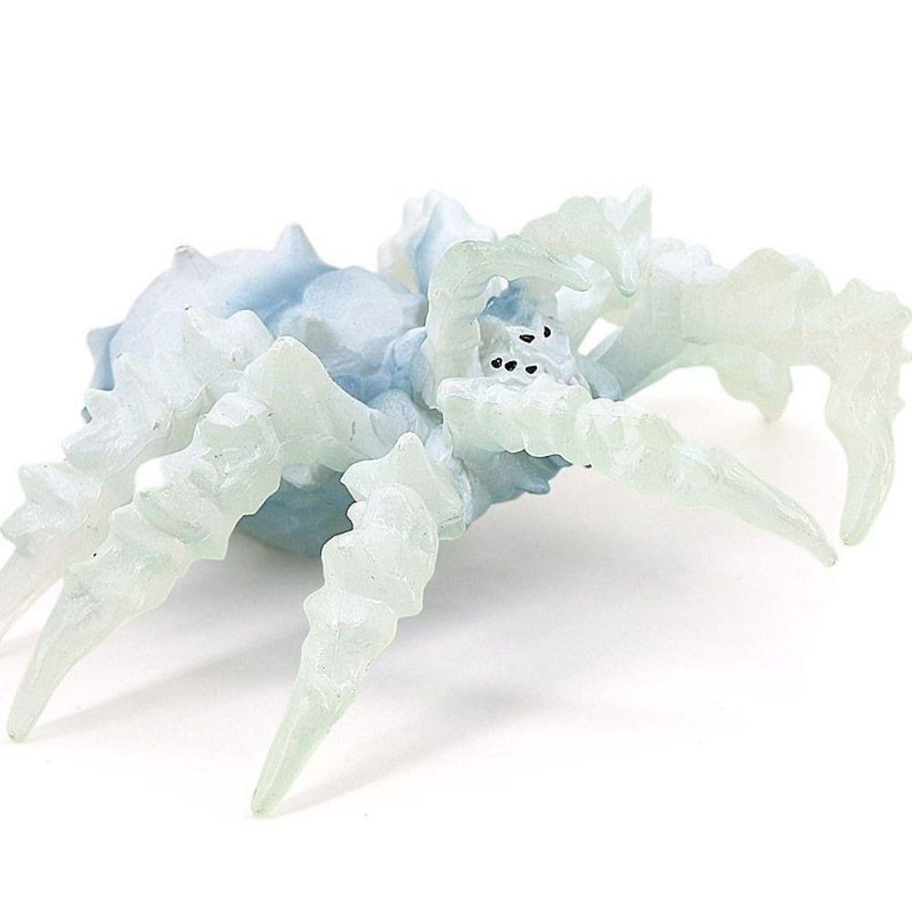 Lanfy Ice Spider Mainan Miniatur Anak Hewan Dunia Hadiah Ulang Tahun Desktop Ornamen Halloween Mainan Rumit