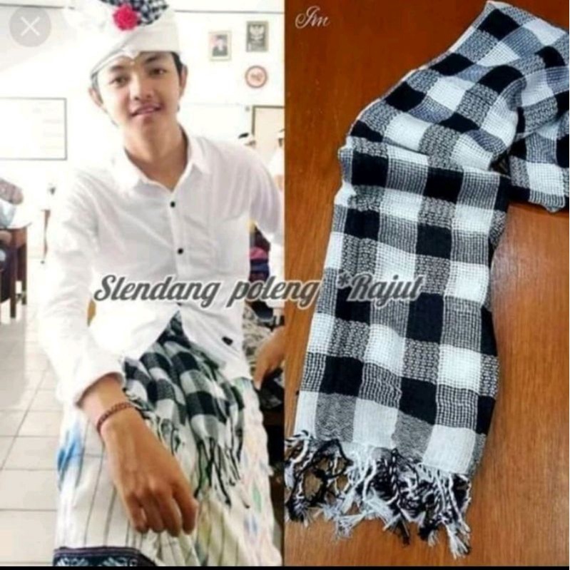 selendang catur/selendang adat bali/selendang poleng/syall rajut/syall bali/ slendang tenun