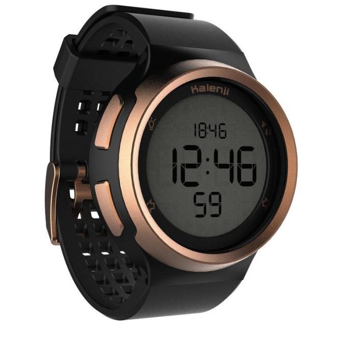Decathlon Kalenji STOPWATCH LARI M W900 - HITAM/EMAS - 8579243