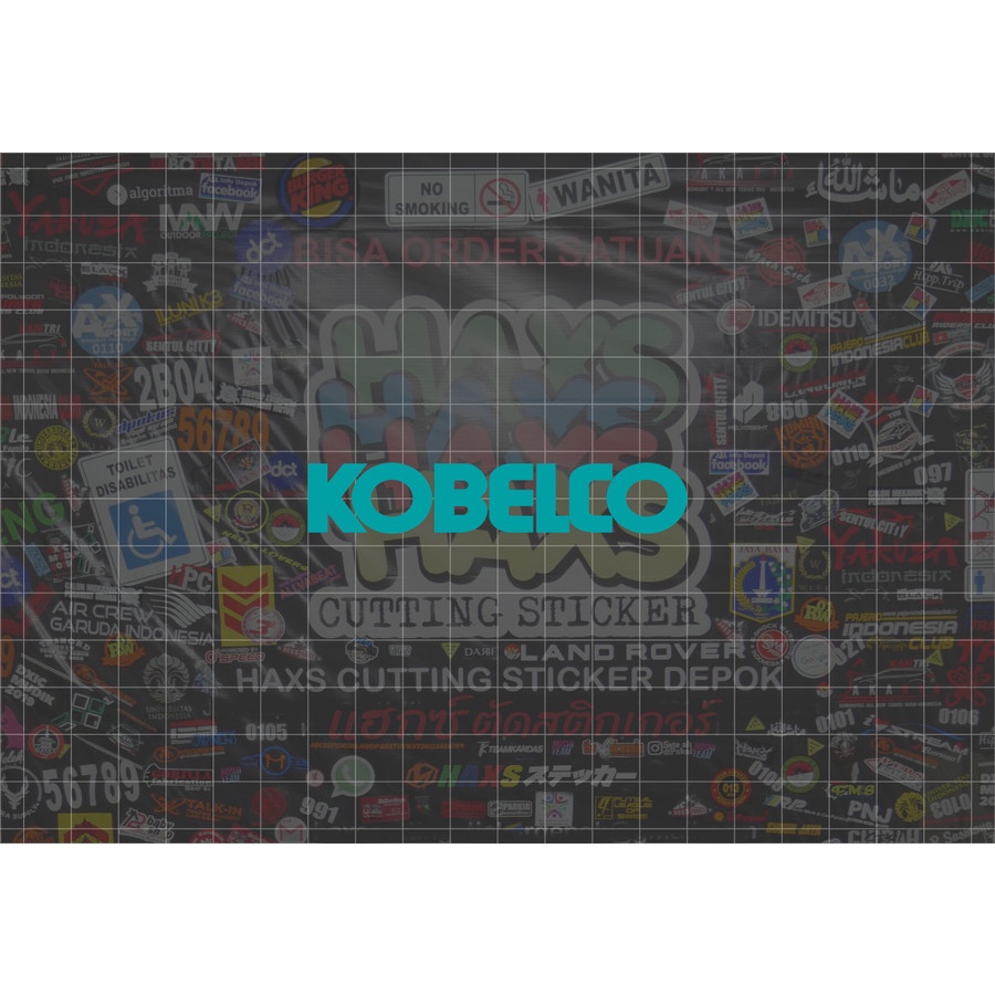 Cutting Sticker Kobelco Ukuran 8 Cm Untuk Motor Mobil