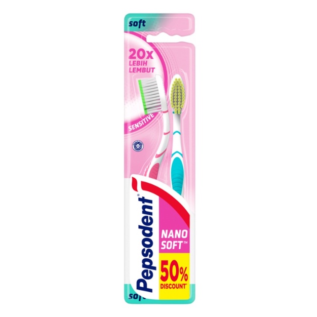 PEPSODENT NANOSOFT SENSITIVE SOFT 3 PCS - SIKAT GIGI