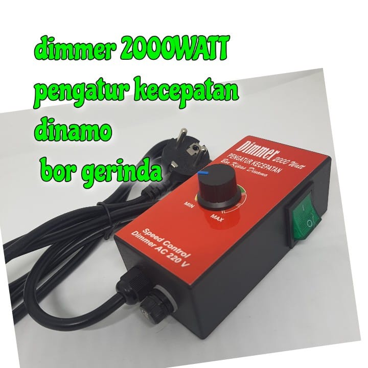 AYABDG Colokan Dimmer ac 2000w pengatur kecepatan dinamo bor kipas Gerinda / PENGATUR KECEPATAN DIMM