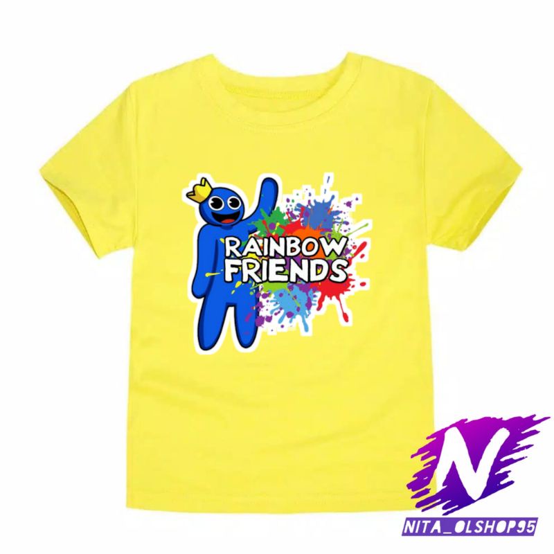 baju anak kaos anak rainbow friends blue karekter