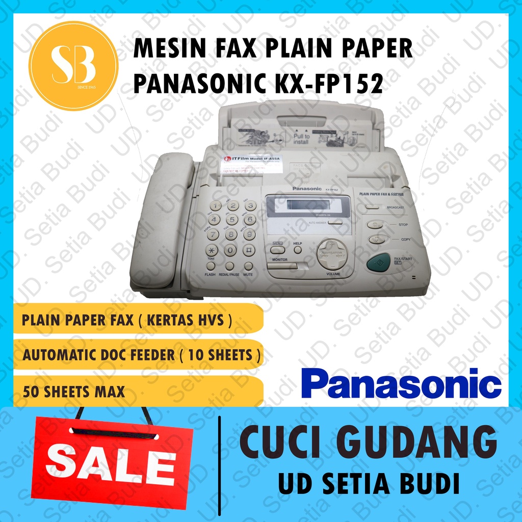 Mesin Fax Kertas HVS / Plain Paper Fax Panasonix KX-FP152