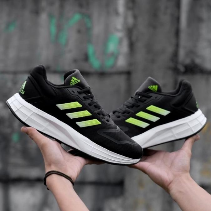 Sepatu Running Adidas Duramo 10 Black Green Original Made Indonesia