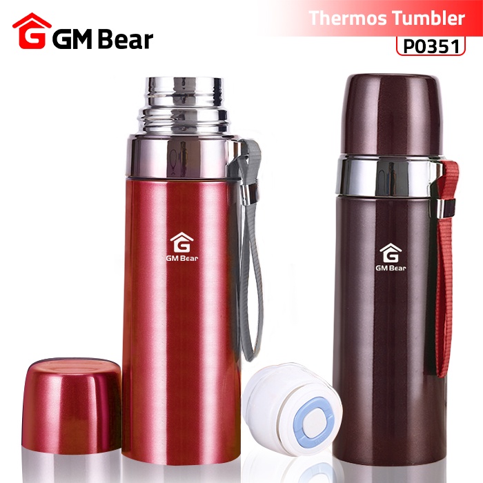 Premium (Mount) GM Bear Termos Stainless Steel 500ml P0351 - Termos Tumblr Hot & Cold