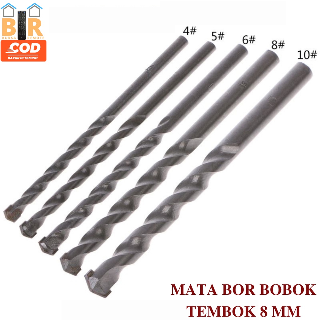 Mata Bor Bobok Masonry Tembok Bit 5 - 12 MM 5 MM 6 MM 8 MM 10 MM 12 MM