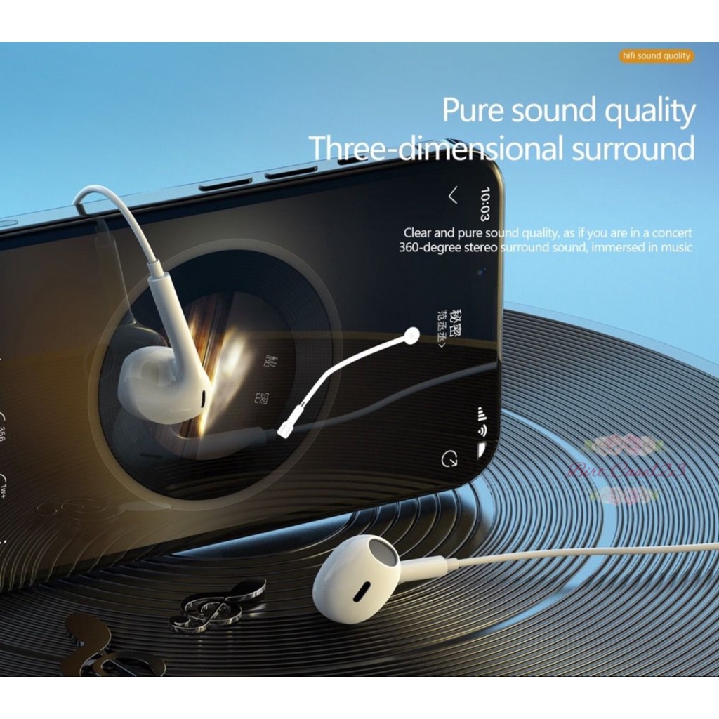 DIINAMI Earphone headsfree Hf Type C Headset Type-C Samsung Xiaomi Oppo Vivo Huawei INFINIX + MIC ORIGINAL  BC6712