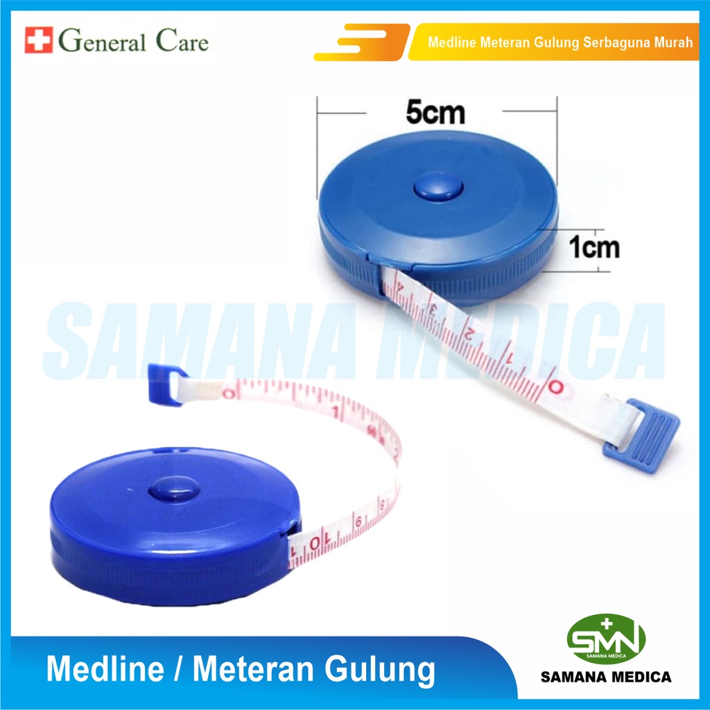 Medline / Meteran Gulung 150cm GENERAL CARE Medlin / Medline Metline Meteran Gulung Serbaguna Promo Murah