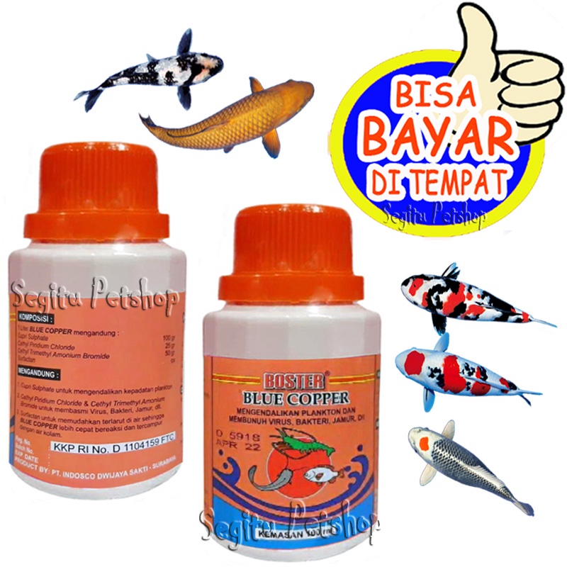 OBAT IKAN LELE MAS NILA PATIN ANTI VIRUS BAKTERI GURAME BAWAL BOSTER BLUE COPPER