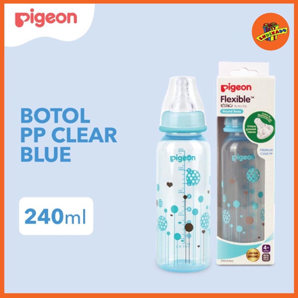 PIGEON FLEXIBLE PP ROUND BASE 240ml - Botol Susu 240ml