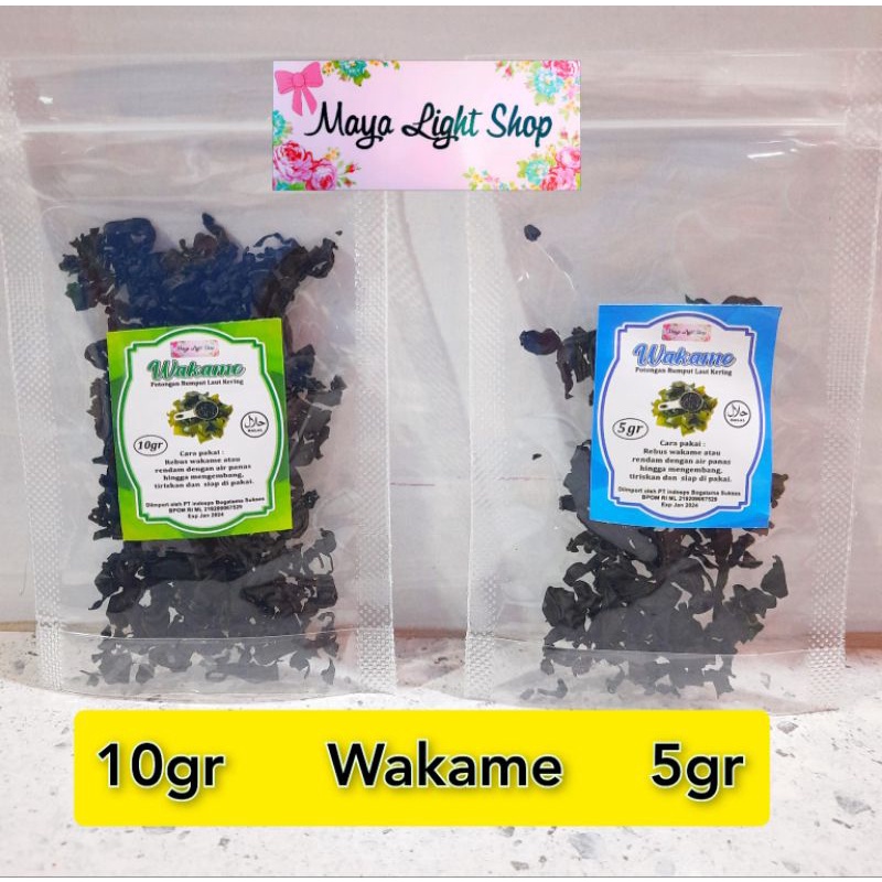 Wakame 5gr 10gr rumput laut nori kering dried seaweed sup rumput laut halal miso soup jepang