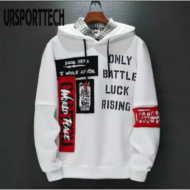 Cod Jaket Sweater Hoodie Distro Pria Sweeter Hudy NY Laki Laki Sweter Hudie Putih Cowok Suiter Hody Cowo Sewiter Hudie Keren Suwiter Switer Hody Keren Terbaru Remaja Dewasa Kekinian-only putih