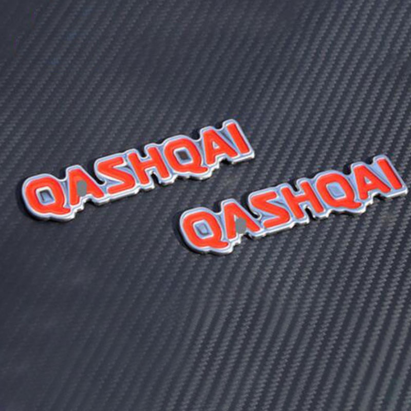 2pcs Stiker Emblem / Badge Untuk Bagasi Mobil Nissan Qashqai