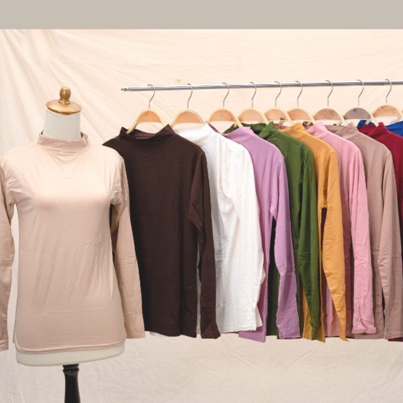 Manset Baju Spandek Lengan Panjang / Manset Kaos Rayon Kerah Manset Uniqlo Size XXL LD 85