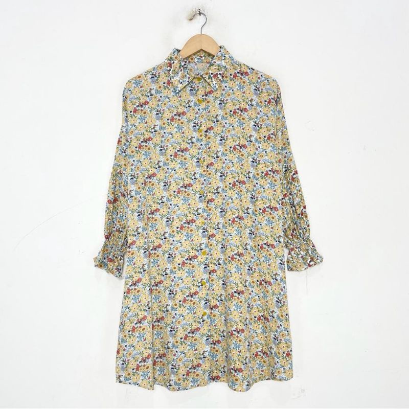 tunik wanita motif bunga