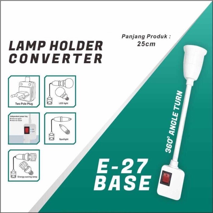 Fitting Lampu Flexible On Off E27 Fiting Lampu Tidur Kabel Fleksibel