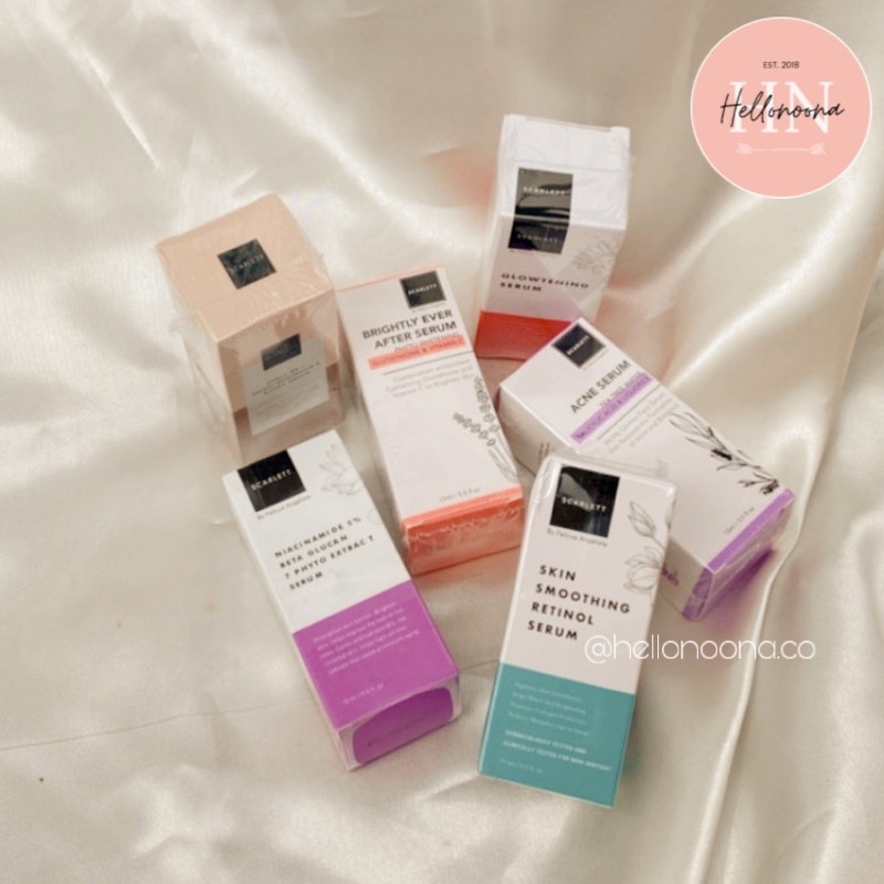 Scarlett Whitening Serum Acne | Brightly Ever After | Glowtening | Nianamide | Retinol | Hyalu B5