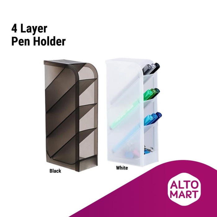 

Stationery Pen Holder 4 Layer - Rak Mini Tempat Pensil Alat Tulis Desk Organizer