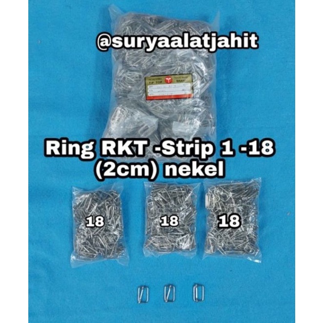 Ring jalan Sre-18/2cm Tip Top Nekel @+/100pcs =rp8.900/bks