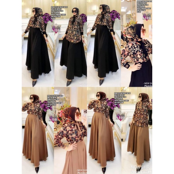 ready setelan dress SHR ORI bhn wollfis import