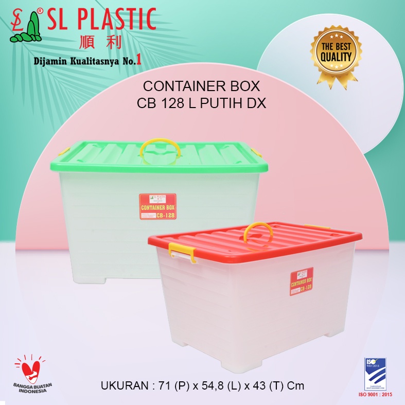 Box Storage / Container Box Kontainer CB- 128 Liter PUTIH SL PlastiC