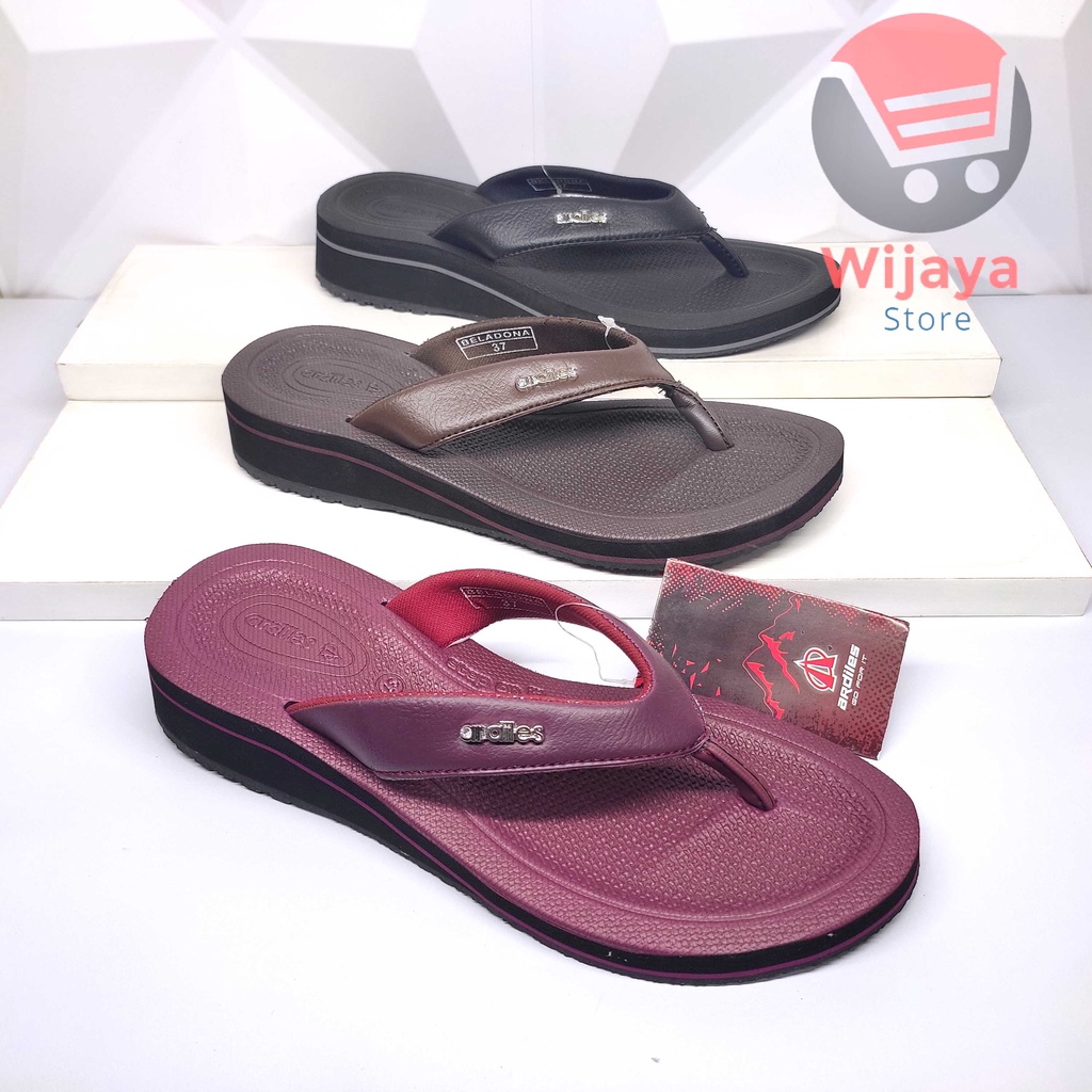 SANDAL WEDGES WANITA ARDILES ORIGINAL SENDAL JEPIT CEWEK PEREMPUAN BERKUALITAS BELADONA