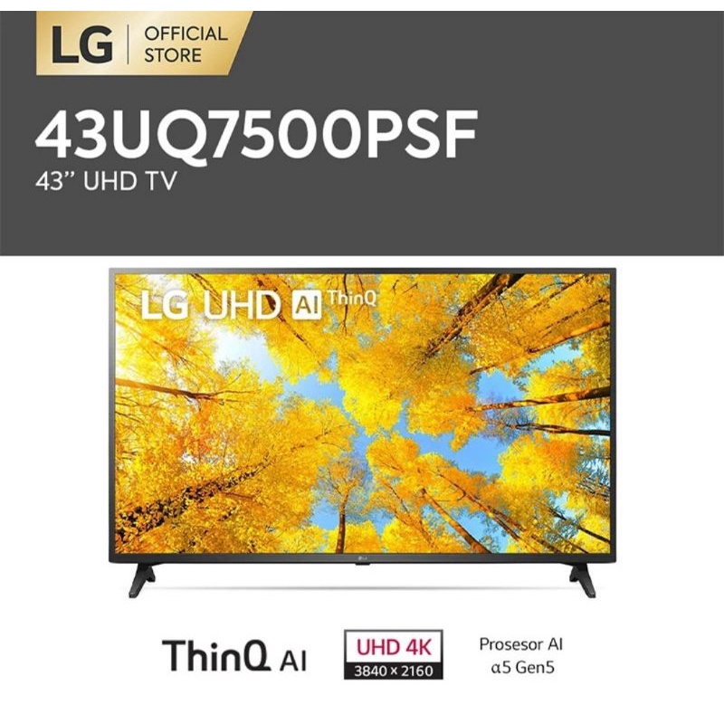 LG UQ75 4K Smart UHD TV 43 Inch 43UQ7500PSF