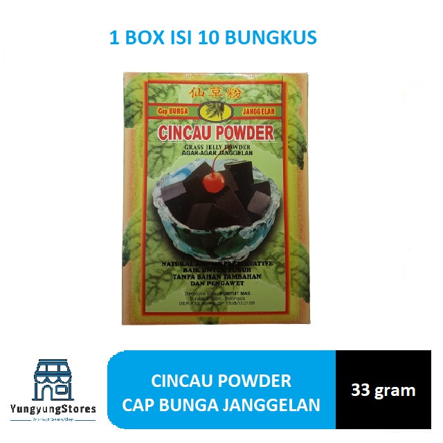 

ORIGINAL MURAH 1 Box Isi 10 Sachet Cincau Powder / Grass Jelly Powder Cap Bunga