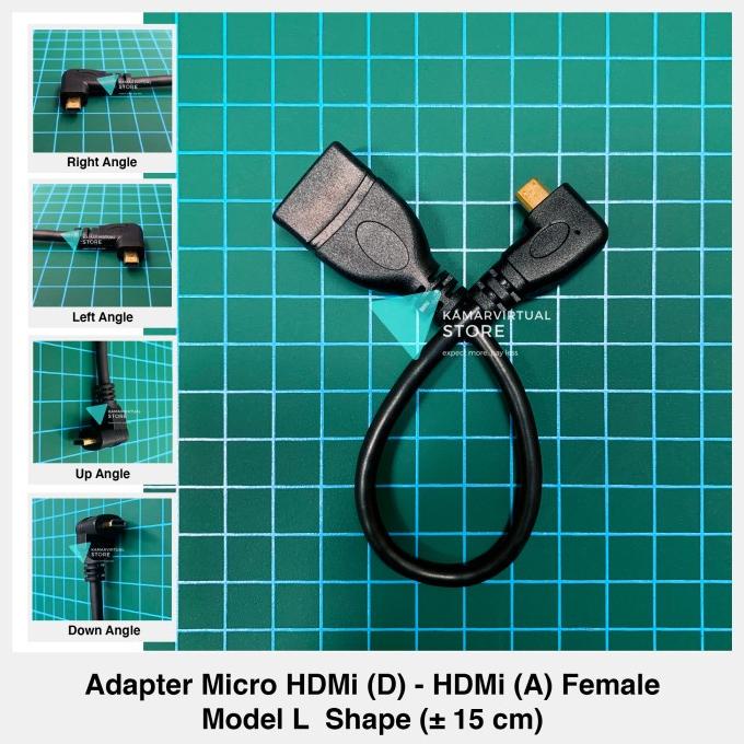 Adapter Micro Hdmi to Hdmi Female L Shape All Variant