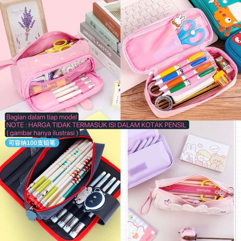 Kotak pensil Anak / Kotak Pensil Resleting / Tempat Pensil Kain