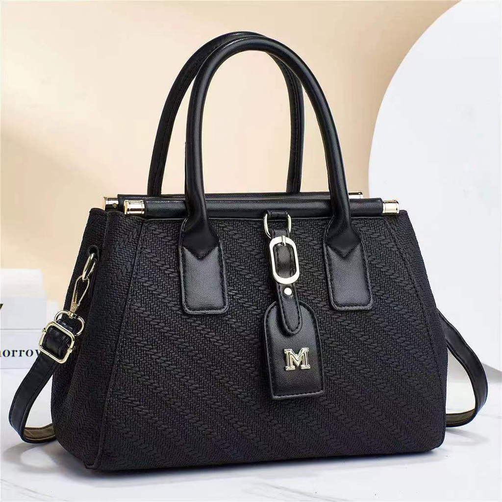 BJ43536 - BLACK/BLUE/COFFEE/GREEN/KHAKI/RED - TAS SLEMPANG HANDBAG JINJING WANITA FASHION KOREA CHIN