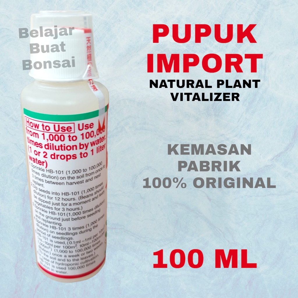 Pupuk HB 101 Natural Plant Vitalizer 100 ML Original Jepang