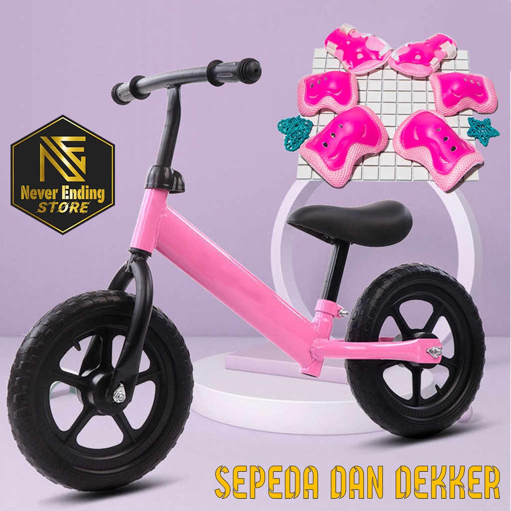 SEPEDA ANAK DAN DEKKER PUSHBIKE BELAJAR KESEIMBANGAN BALANCE PEREMPUAN LAKI LAKI TANPA PEDAL UMUR 1 2 3 4 5 6 TAHUN COCOK UNTUK ANAK KECIL BELAJAR JALAN