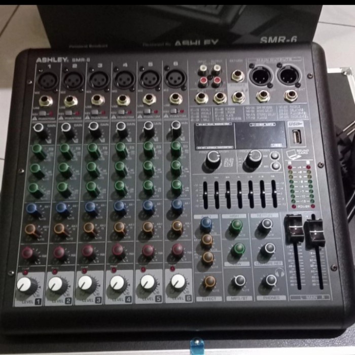 Mixer Audio 6 Channel Ashley SMR 6 / SMR6 Model Terbaru