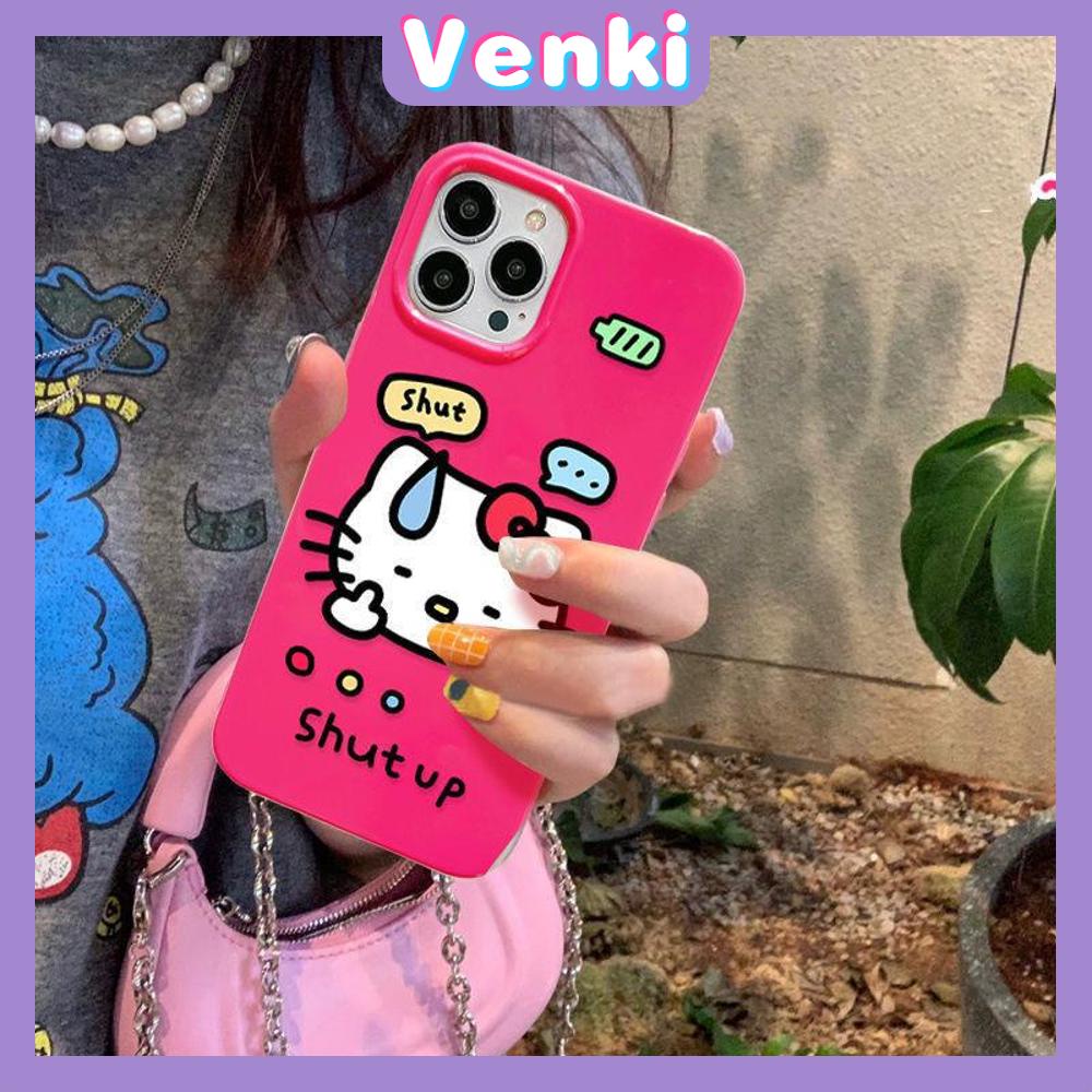 iPhone Case For 14 Series TPU Soft Case Sweet Cute Sweating Cartoon Cat Glossy Rose Pink Candy Case Camera Protection Shockproof For iPhone 14 13 12 11 Plus Pro Max 7 Plus X XR