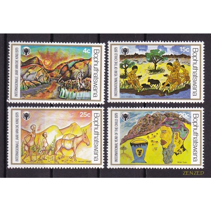 

0527 perangko Bophuthatswana 1979 Intl Year of The Child 4v Mnh