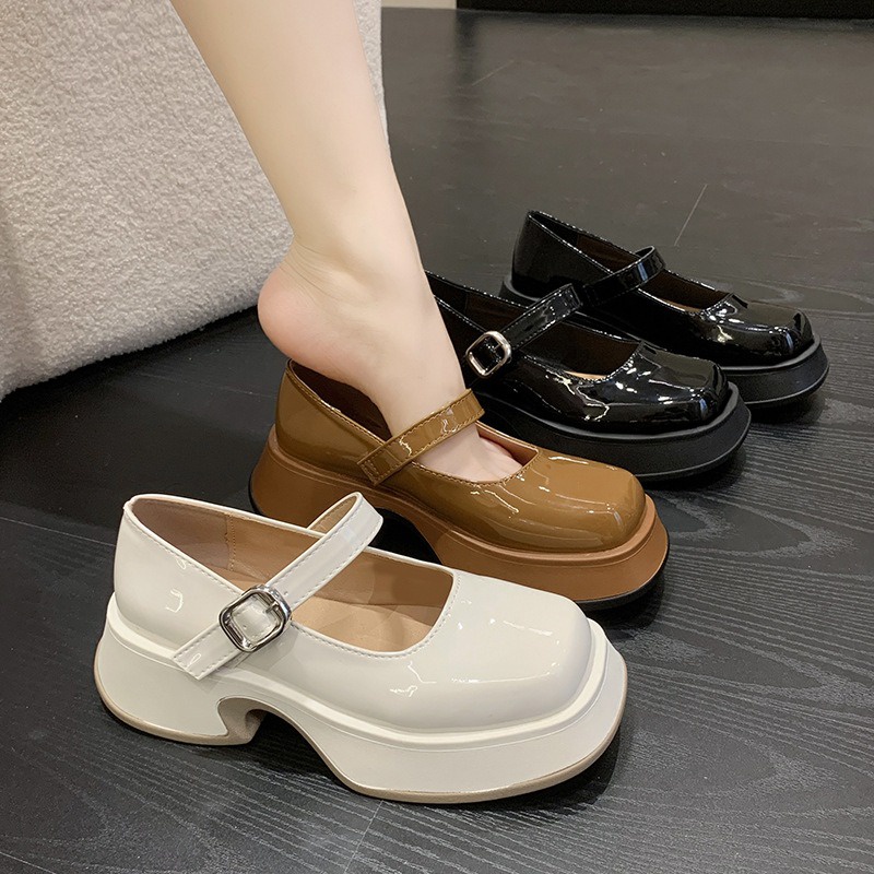 FD Marry Jane Shoes Sepatu Kasual Korean Style Docmart Shoes Import KI-034