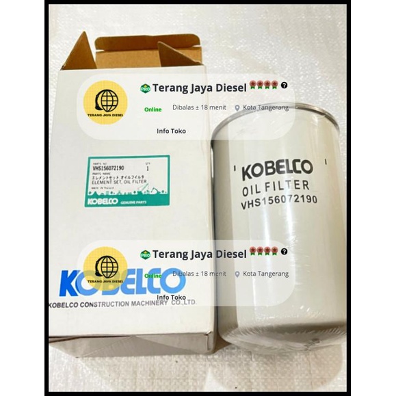 Vhs156072190 Filter Oli Kobelco Sk200-8 Sk200-10