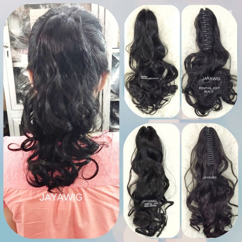 Ponitail Jepit Buat Kunciran Rambut Wanita Model Curly