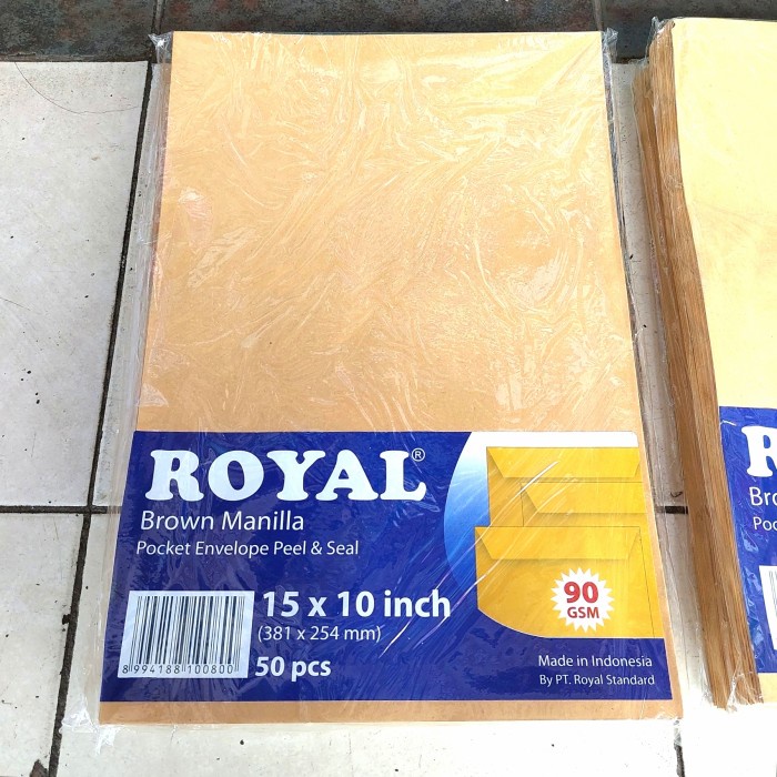 

Hemat Amplop Coklatukuran F4+ Royal Brown Manila Pake Lem 381X254Mm 50 Lbr Hemat