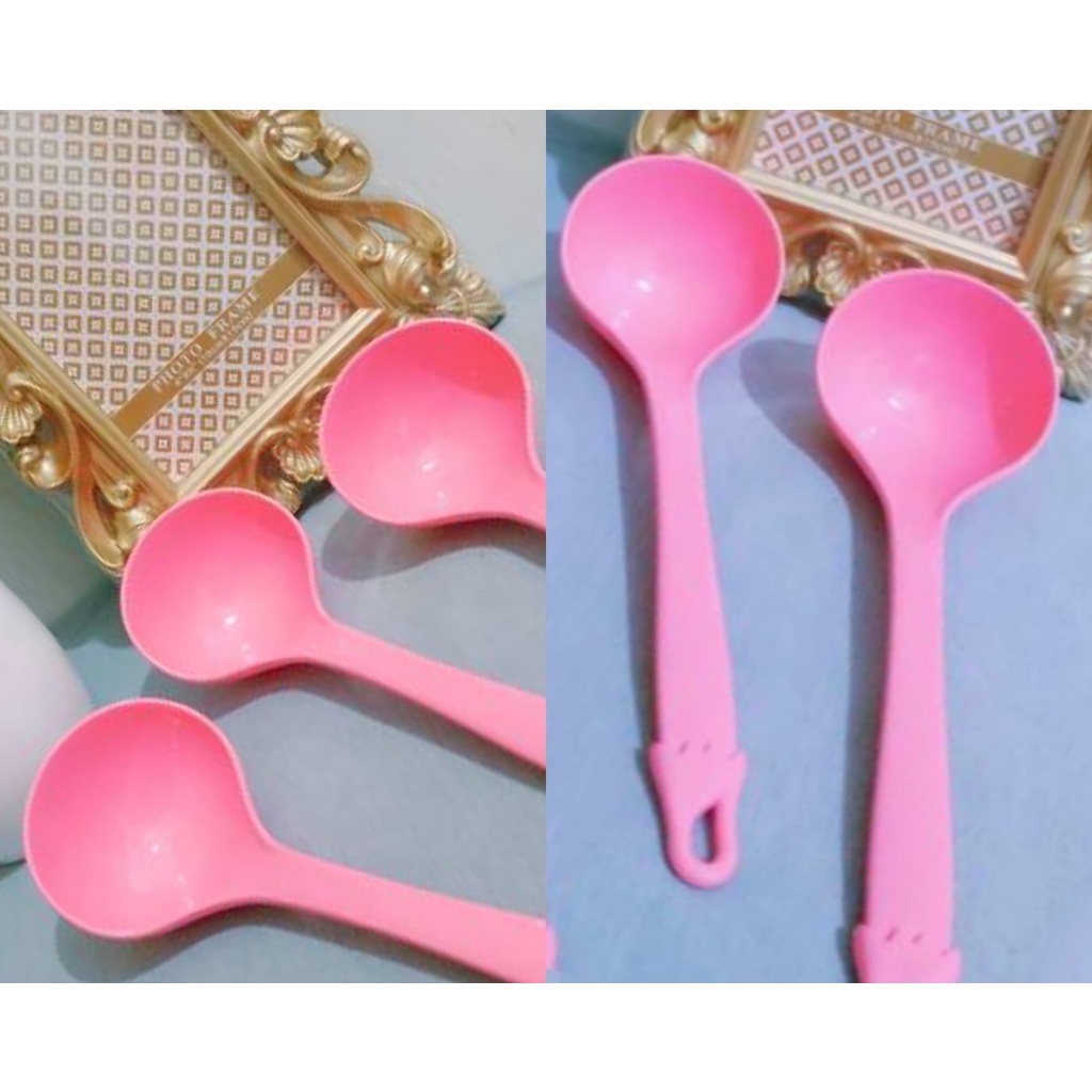 Sendok Soup Pink Golden Lemon Plastik Centong SS-148/SS-147