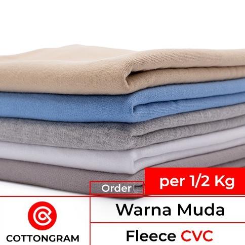 Kain Fleece Bahan Jaket Sweater Hoodie CVC Premium Muda Setengah Kg