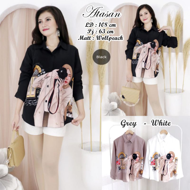 Kemeja Atasan Woolpeach New Import