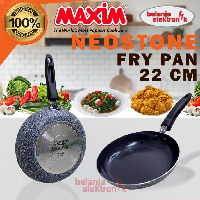 TERMURAH FRYPAN TEFLON WAJAN PENGGORENGAN MAXIM NEOSTONE 22 CM /PERALATAN MASAK SET/PANCI PRESTO/PAN