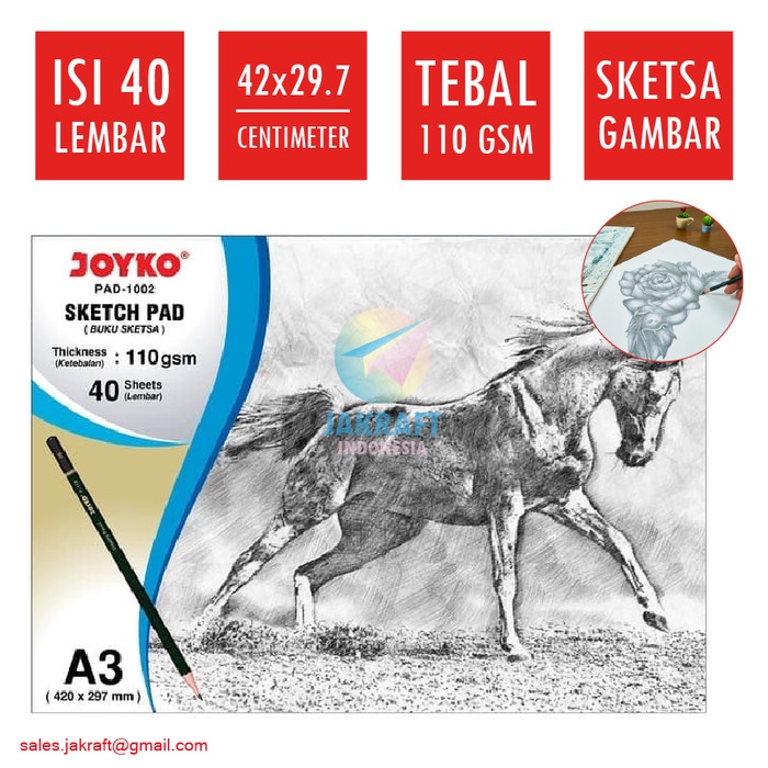 

Limited Sketch Book Buku Sketsa Gambar A3 Joyko Pad-1002 Putih Polos Besar Trendi