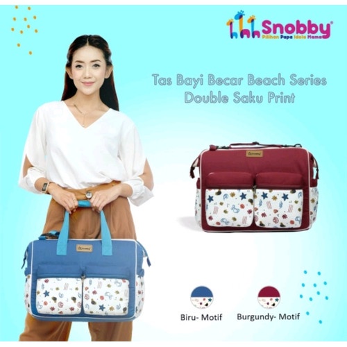 Snobby Tas Bayi Besar Beach Series Saku Print - TPT7171